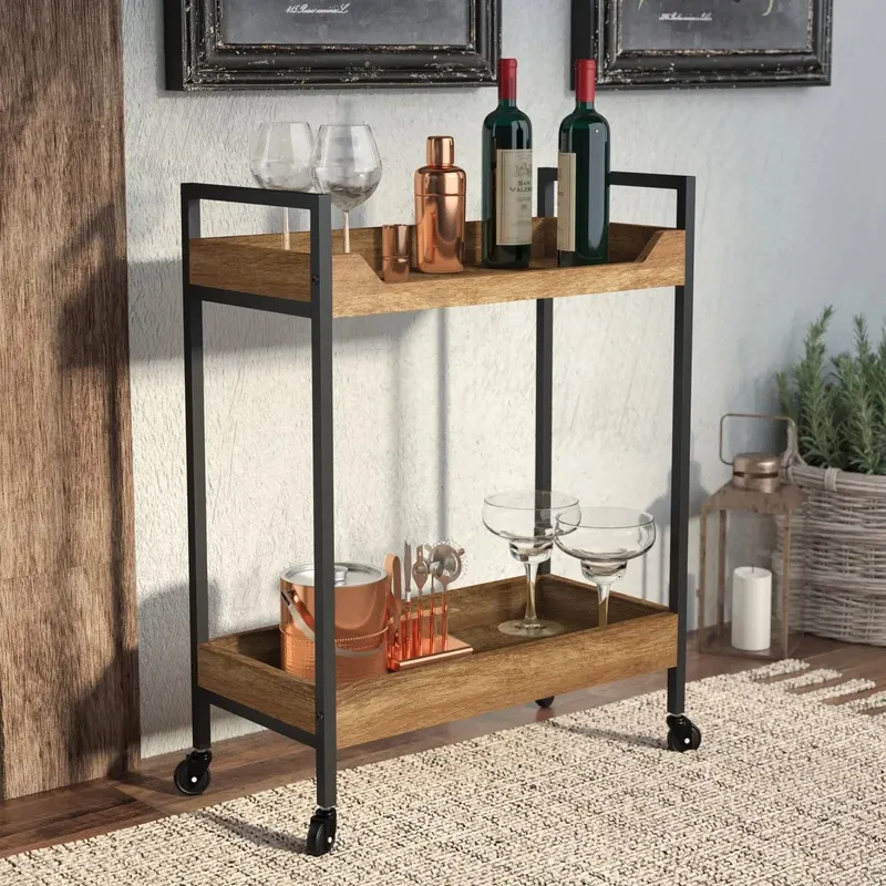 Masa de cafea Nova Nodeco, maro inchis - negru - maro deschis - negru, 80x40 cm - Light BrownnBlack
