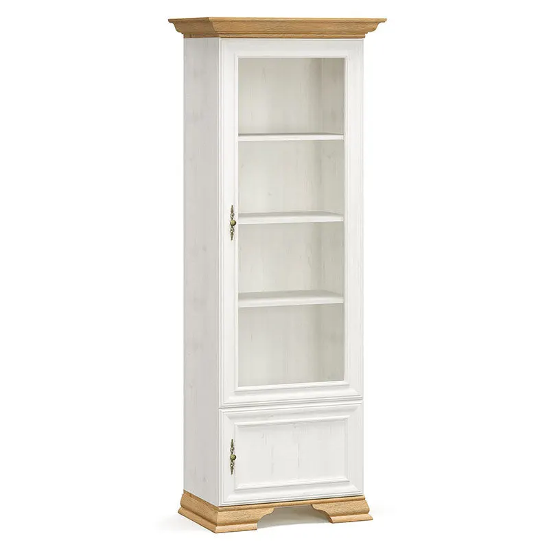 Biblioteca Vitrina Jaden, Alb - Sejar, 71x43x198 cm - Alb