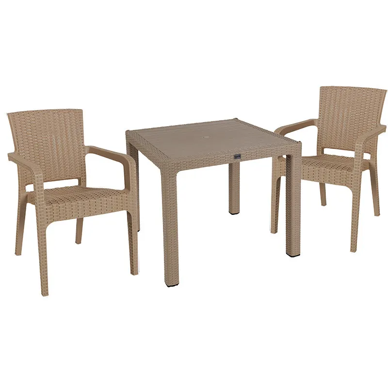 Set de sufragerie Explore-Halcyon set 3 piese, Crem, 90x90x74 cm - Bej