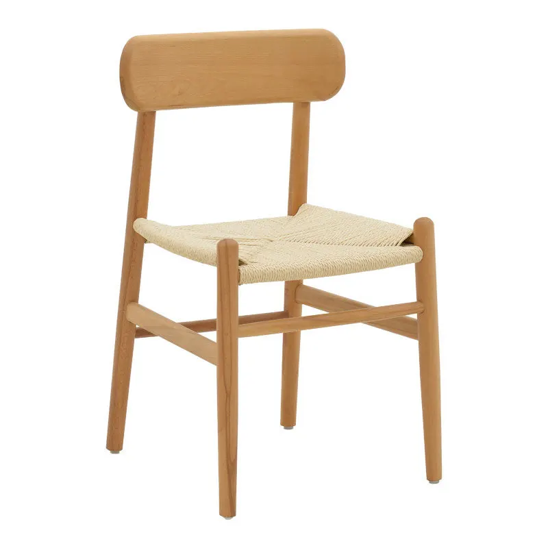 Scaun Thomas lemn Natural de fag-frânghie, Natural, 44x36x79 cm - Natur