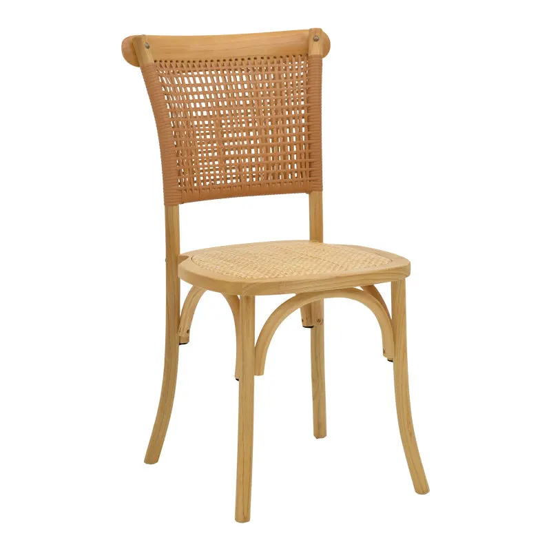 Scaun Karley lemn de fag Natural-scaun din ratan, Natural, 48x52x89 cm - Natur