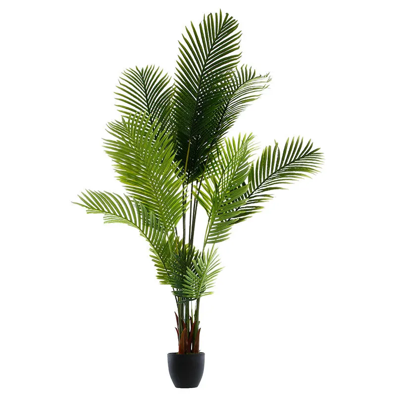 Planta artificiala ghiveci Verde 9, Verde/Negru, 114x105x180 cm - Verde