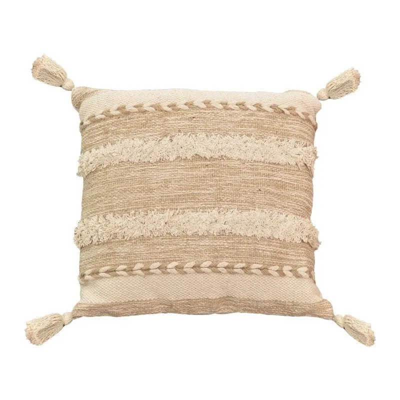 Pernuta decorativa Rozi Boho, Bej, 45x45 cm - Bej