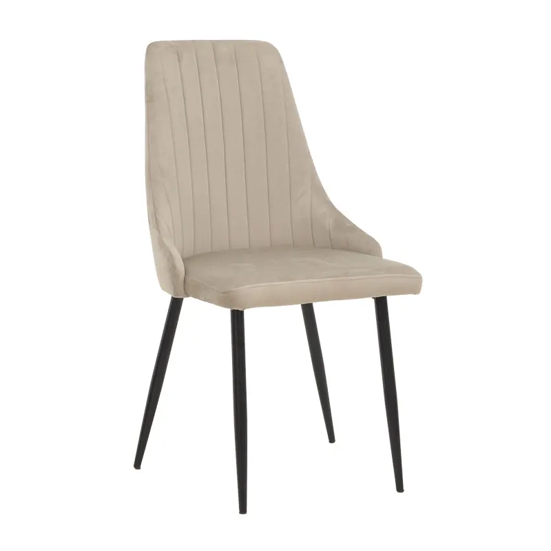 Scaun Azori catifea, bej-Gri, 49x55x85 cm - Gri