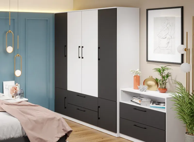 Dulap Benjamin Gri / Alb – C164/09 — imaginea 3
