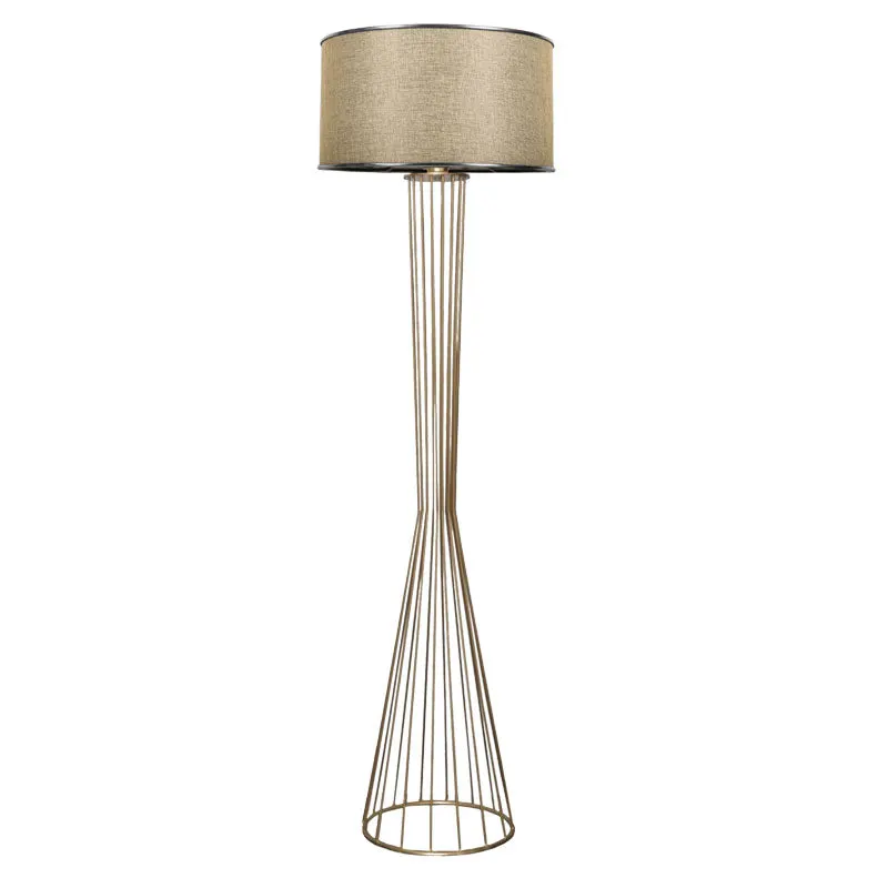 Lampa de podea Firdo Auriuargintiu-bej, D38x155 cm - Bej
