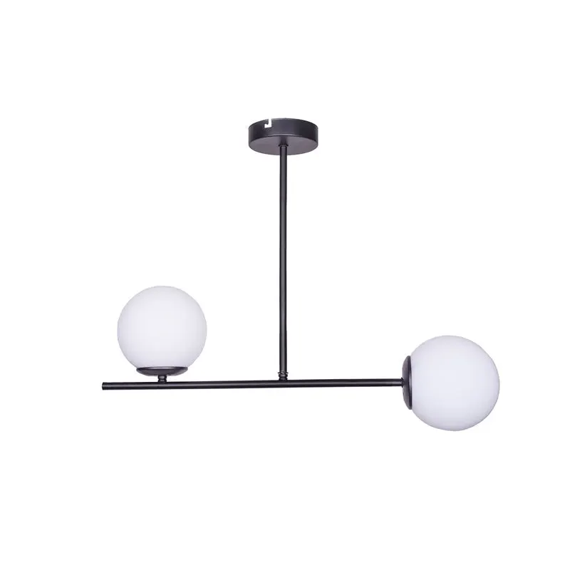 Lustra cu 2 lumini Opedro, Negru, 60x30x40 cm - Negru