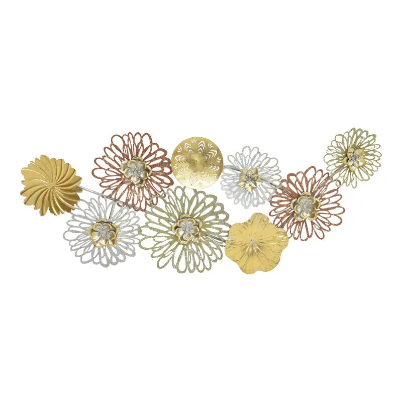 Decoratiune de perete din metal Tutsi, Multicolor, 102x43 cm - Multicolor