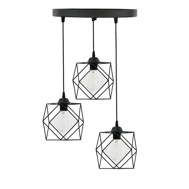 Lustra cu 3 lumini Karin, negru, 30x30x90 cm - Negru