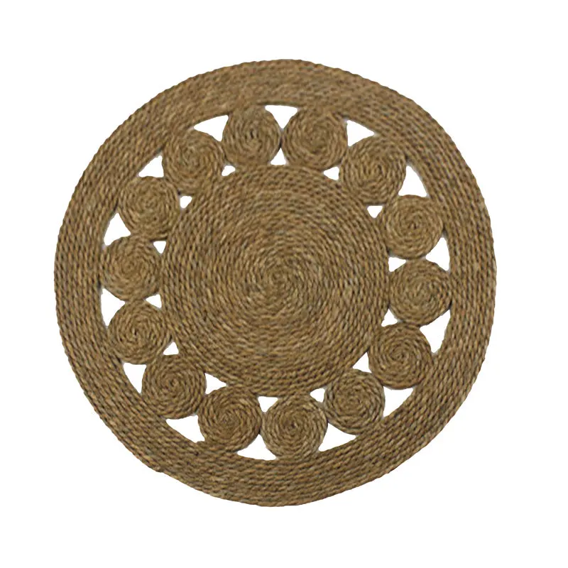 Covor Lopzerc funie, Natural, 100x100 cm - Natur