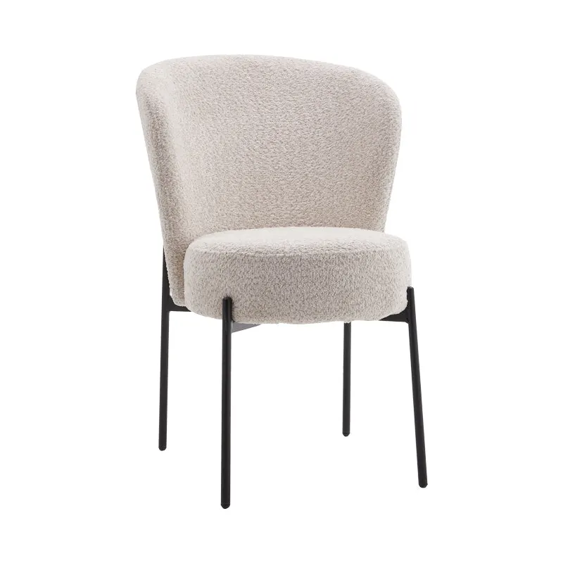 Scaun Houlian tesatura, Crem, 46x66x89 cm - Bej