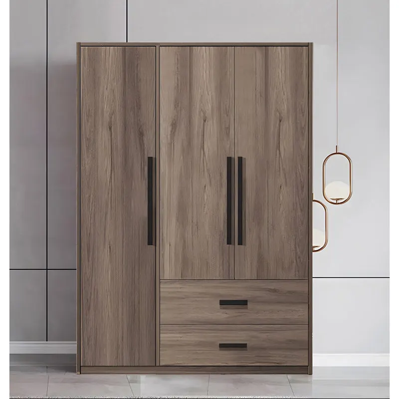 Dulap cu 3 usi Edritte, Nuc deschis, 120x52x195 cm - Nuc