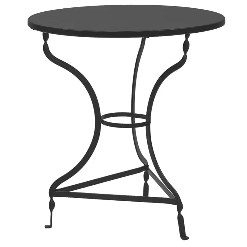 Masa Noah, Metal, D70x72 cm - Negru