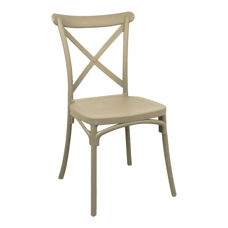 Scaun Crossie, Diverse culori, 38x46x82 cm - Crem
