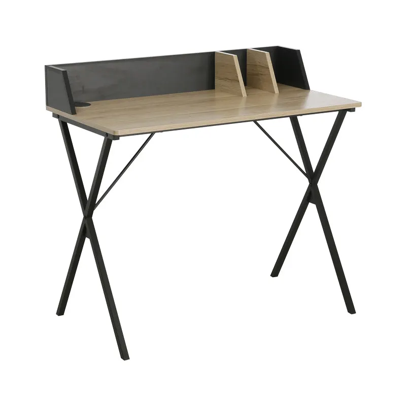 Birou Zervan, Alb - Negru, 90x50x85 cm - Negru