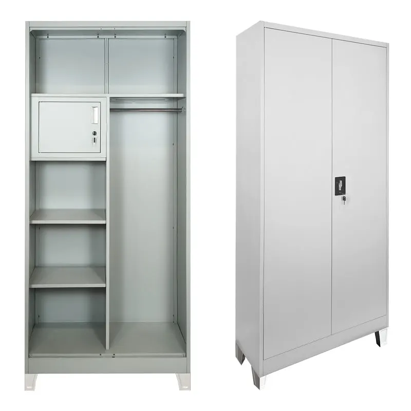 Dulap multifunctional Zogi, Metal, 90x45x190 cm - Gri