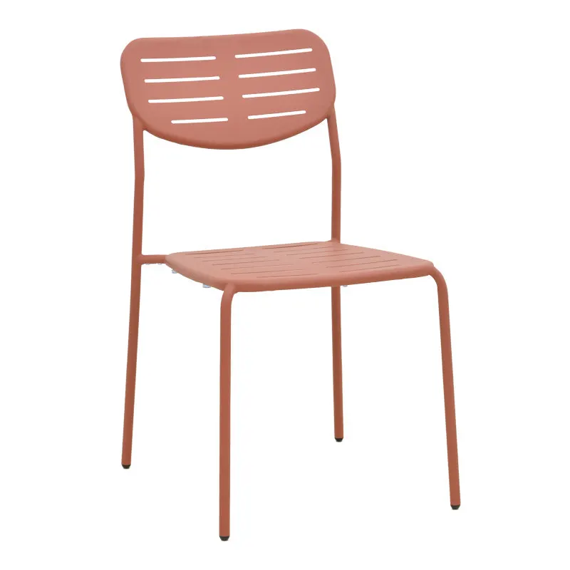 Scaun exterior Deraby, metal, 52x46x83 cm - Teracota