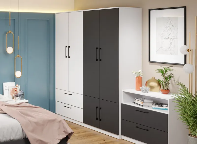 Dulap Benjamin Gri / Alb – C164/03 — imaginea 3