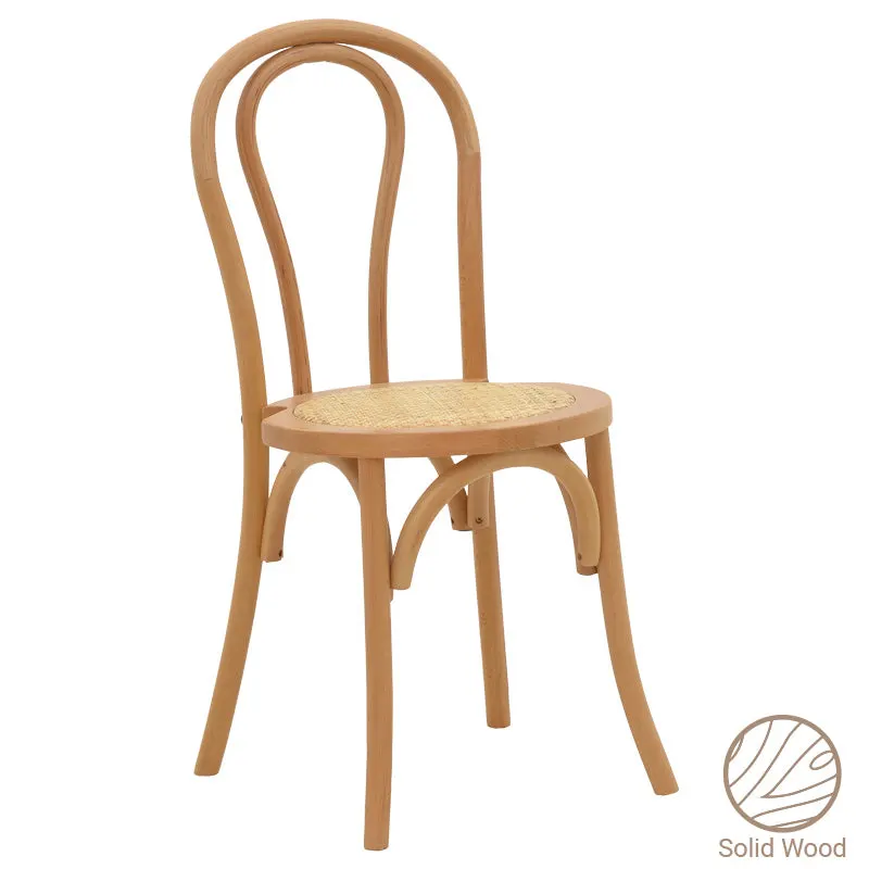 Scaun Azhel, Alb - Natural, 41x50x89 cm - Natural