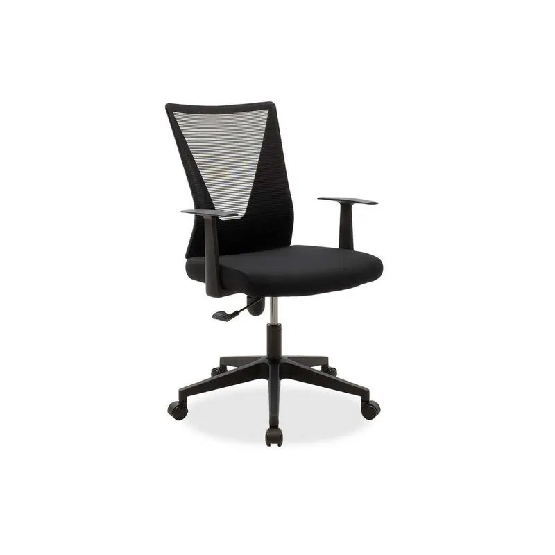 Scaun birou manager Ghost mesh, Gri - Negru, 61x53x93 cm - Negru