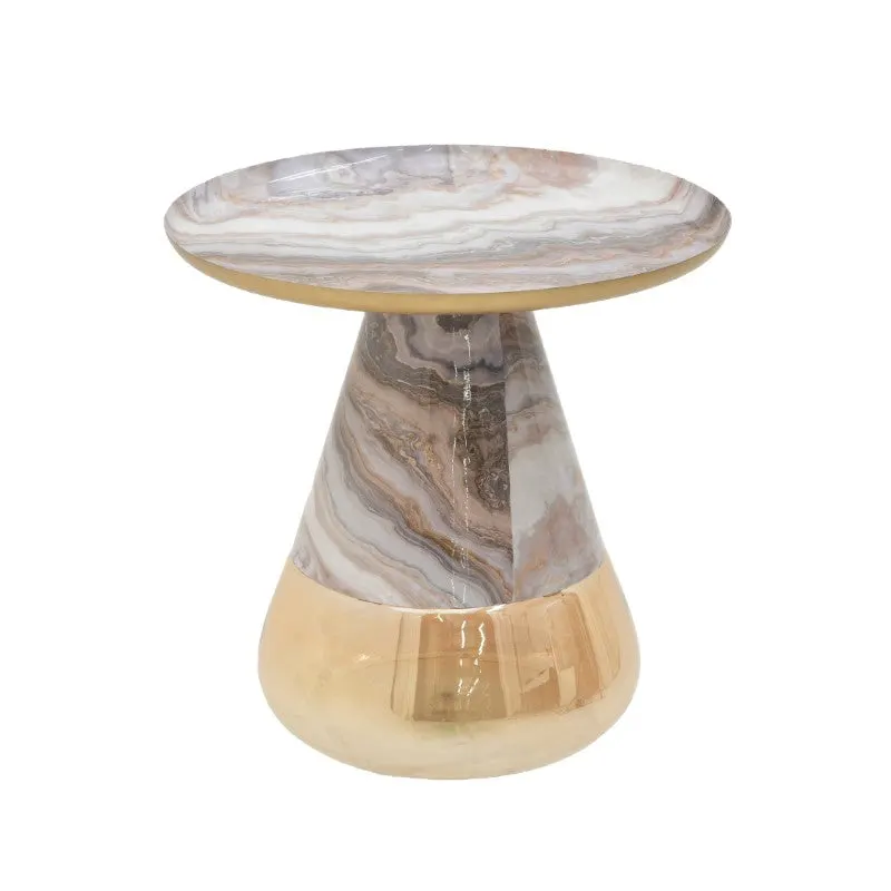 Masa de cafea Boundar, Gri - Bej, 50x49 cm - Gri