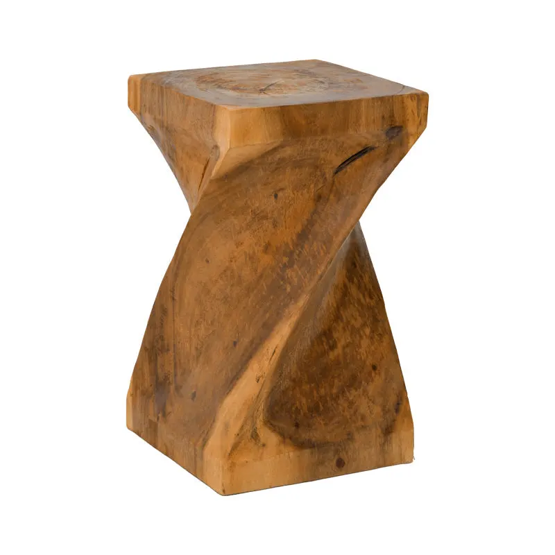 Taburet Cruz din lemn Suar, Natural, 35x35x60 cm - Natural