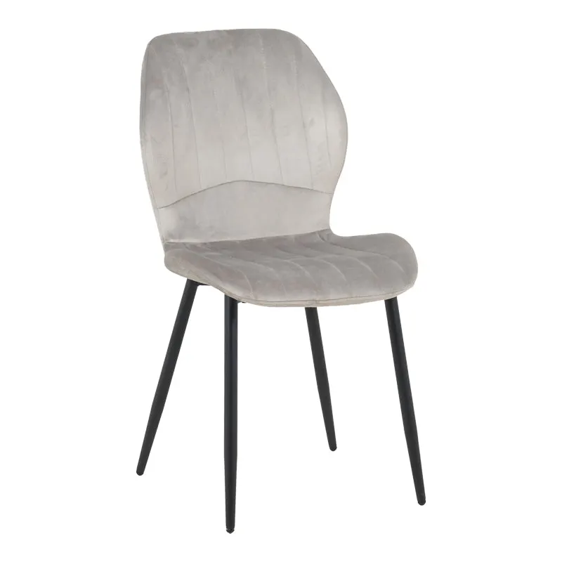 Scaun cu funcție Jelour, catifea și metal, gri - negru, 46x60x84 cm - Gri