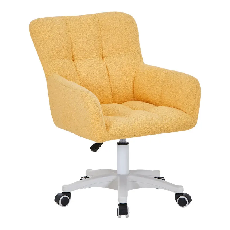 Scaun de birou Givole, boucle, 55x55x84 cm - Galben