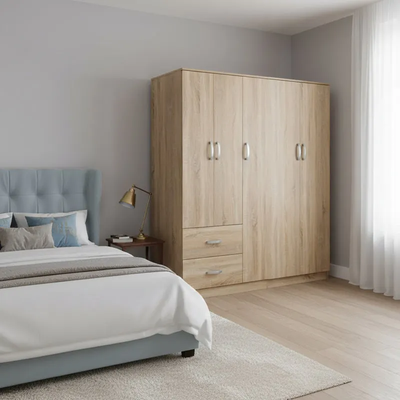 Dulap Athos I cu 5 usi, 170x42x180 cm - Stejar