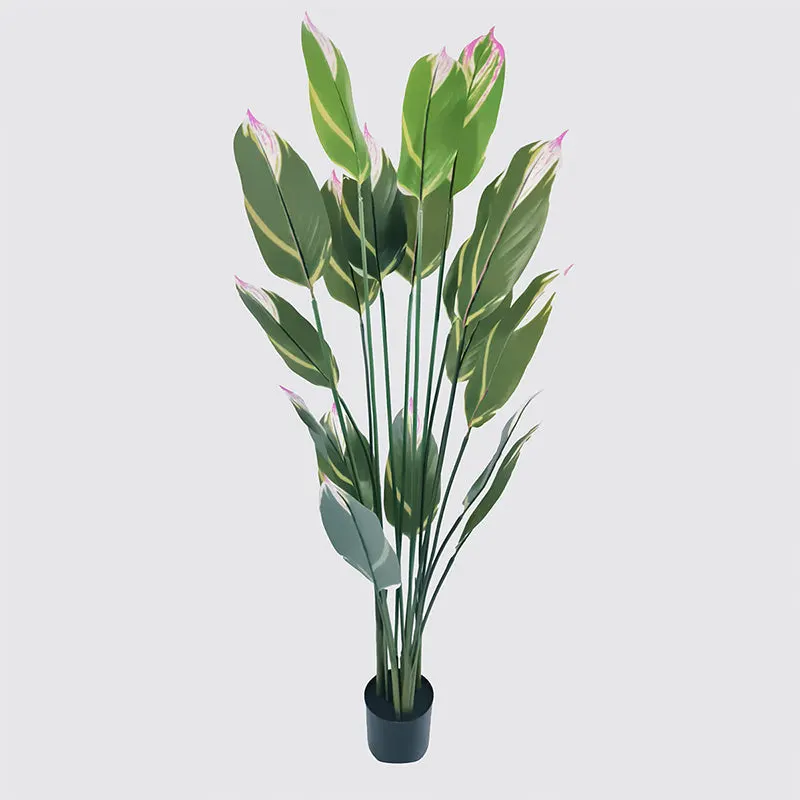 Plantă decorativă în ghiveci cu noroc Lucky, Sintetic, Verde, 80x180 cm - Verde