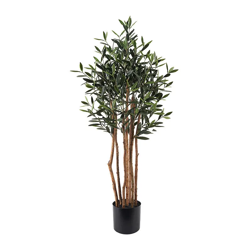 Plantă decorativă în ghiveci, Olia, Sintetic, Verde, 52x120 cm - Verde