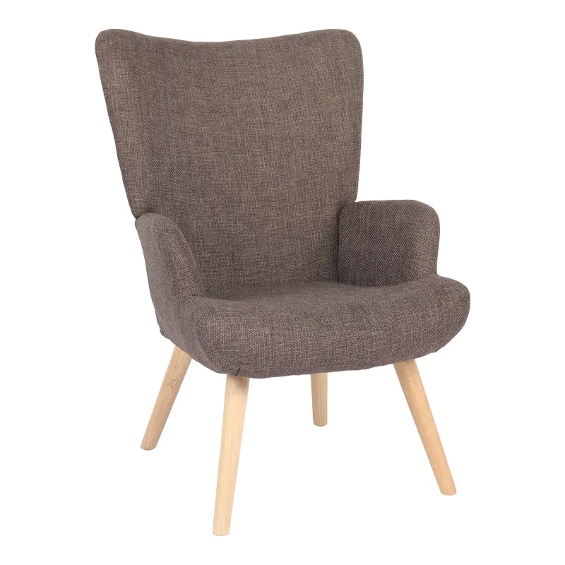 Fotoliu Gerlina, Picioare lemn natural, Diverse culori, 71x64x94 cm - Maro
