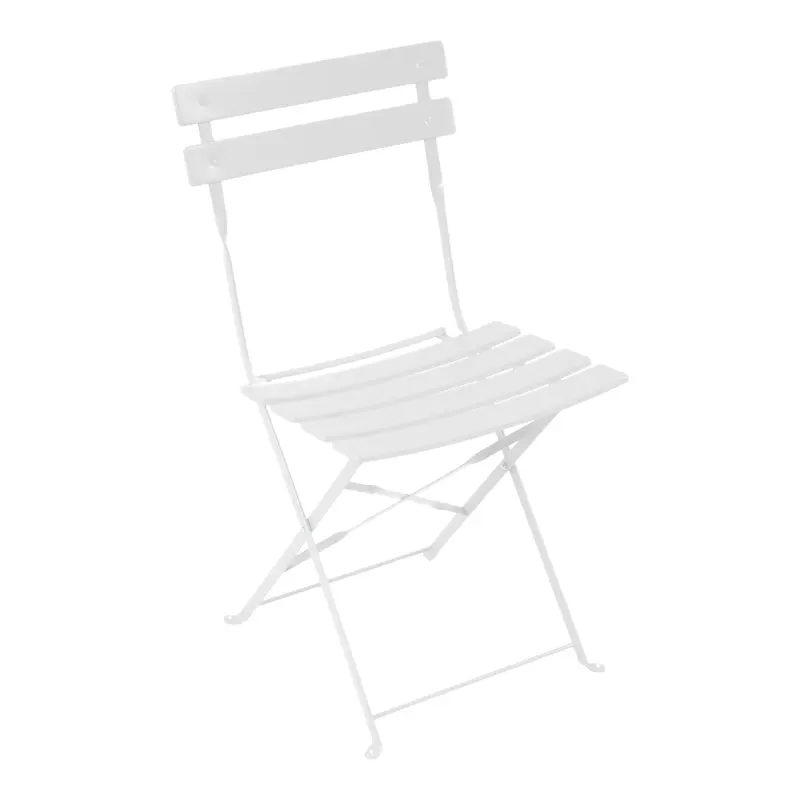 Scaun Bistro pliabil, metalic, alb, 42x46x82 cm - Alb