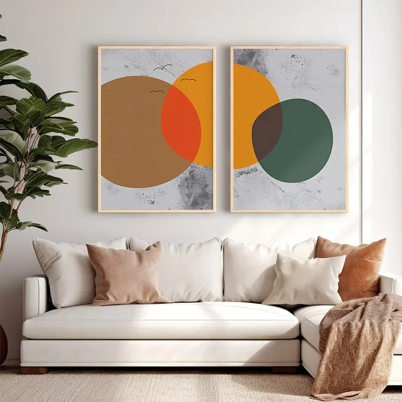 Tablou Derdia, Cadru, Multicolor, 33x48 cm - Multicolor
