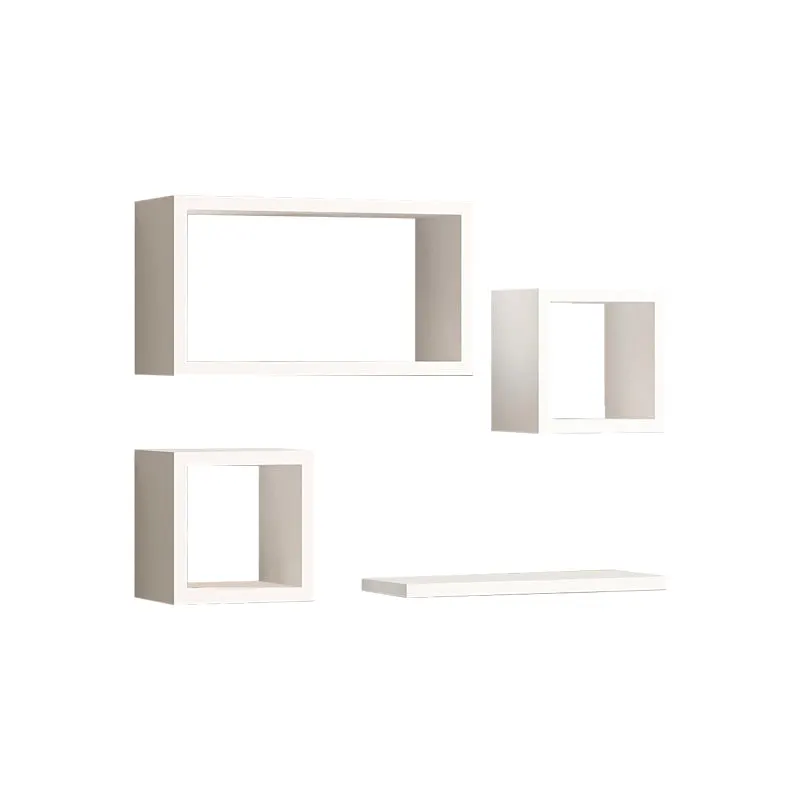 Set rafturi de perete 3 buc Babine  Alb - Antracit - Stejar 84x15x44 cm - Alb