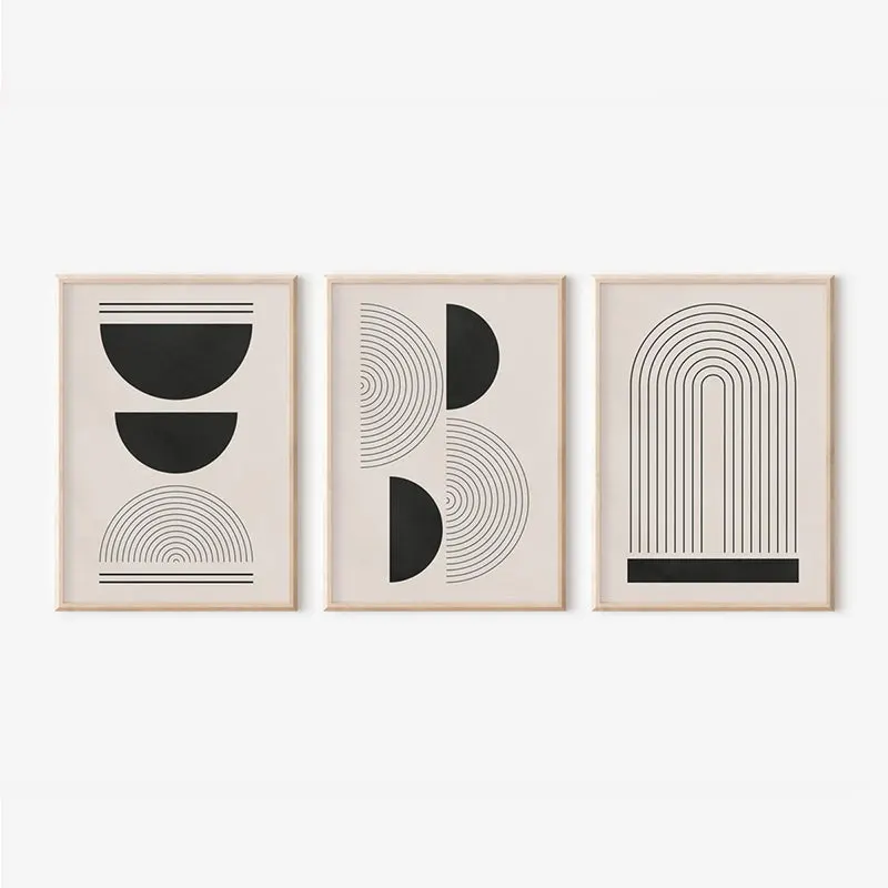 Tablou triptic, Nuvia, Pânză și Cadru, Multicolor, 33x48 cm - Multicolor