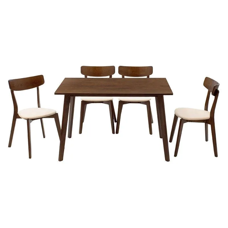 Set de sufragerie Benson - Toto 5 piese 120x75x75cm - Nuc