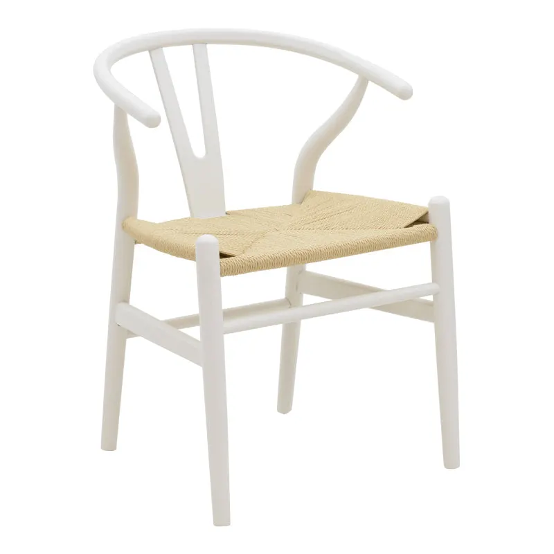 Scaun Wishbone, Alb, 53x55x76 cm - Alb