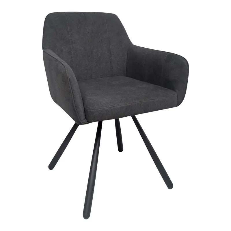 Scaun Kinuz, Stofa, 55x60x86 cm - Antracit