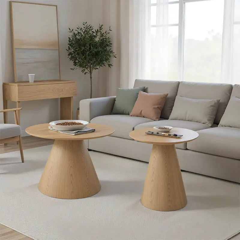 Set de 2 masute de cafea, Donda, versatile, 60x60x40 cm - Stejar