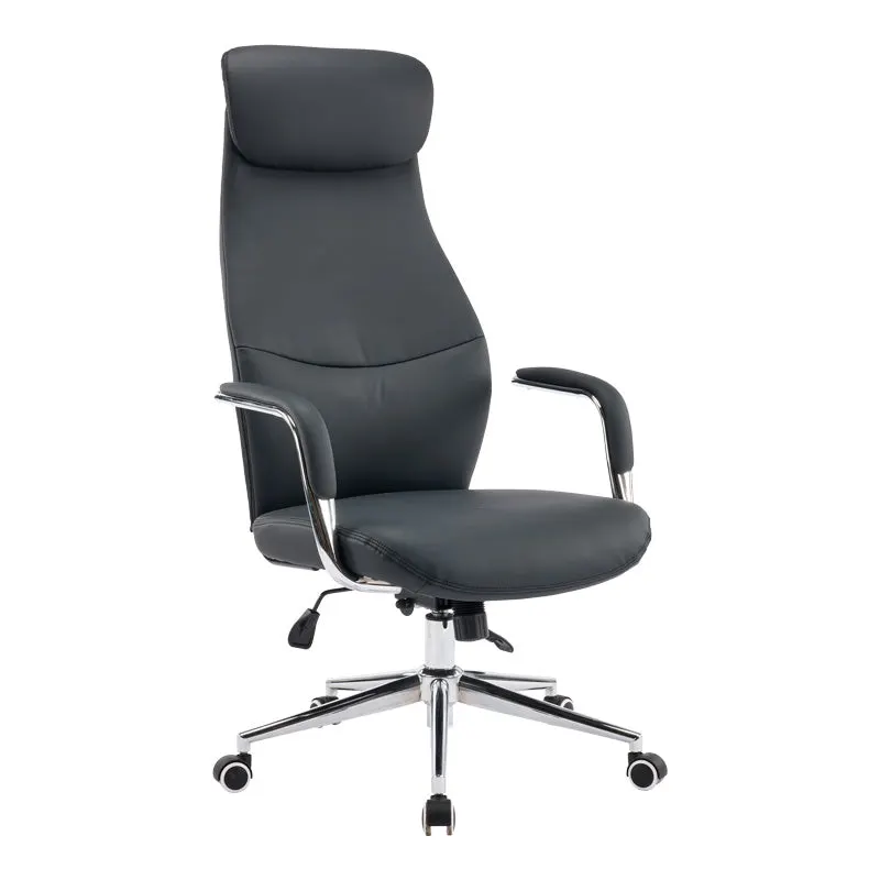 Scaun de birou managerial Ferka, piele PU, 64x71x128 cm - Negru