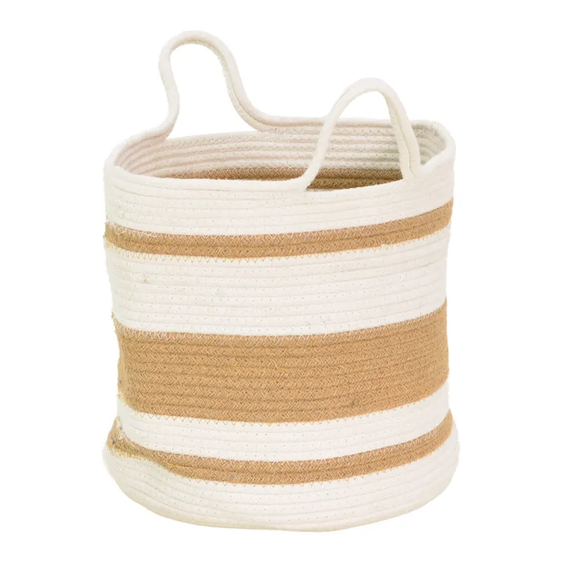 Coș decorativ cu functie de depozitare Horma, bumbac-juta, bej - maro, 30x30 cm - Bej