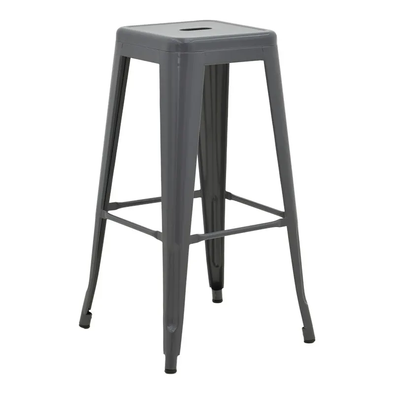 Taburet Utopia metalic, antracit, 42x42x76 cm - Antracit