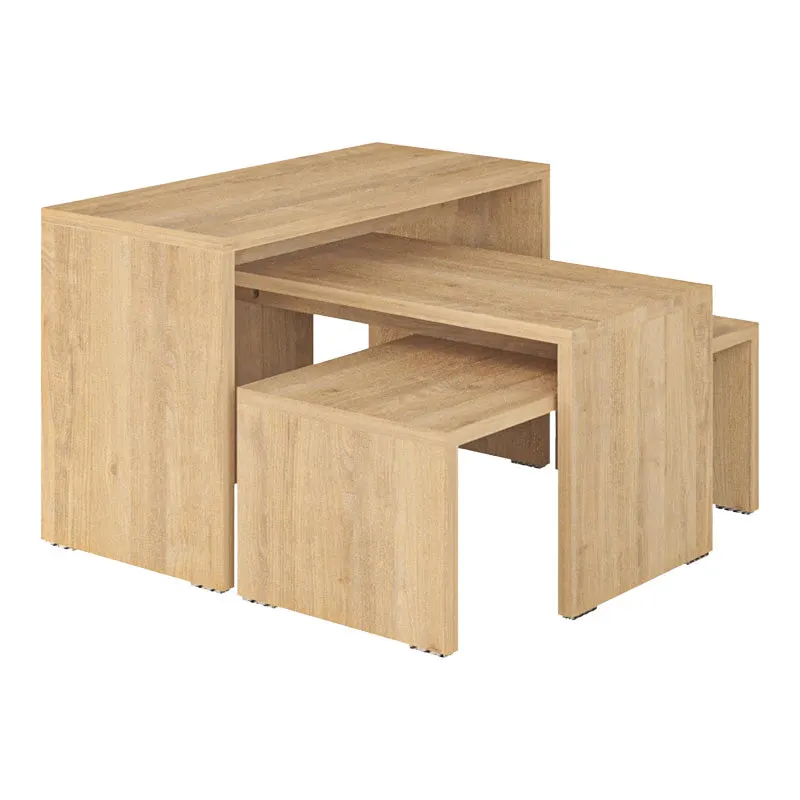 Set 3 masute Kantar, Natural, 65x30x39 cm - Natur