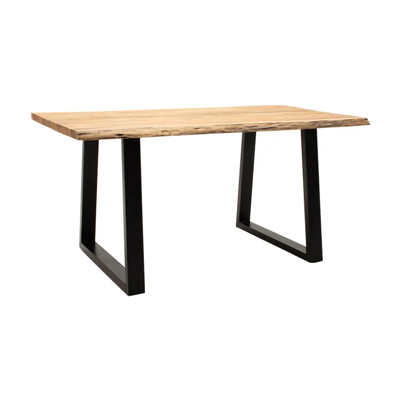 Masa Miles din lemn de acacia solid cu grosimea de 4-4cm, Natural, 160x90x76 cm - Natur