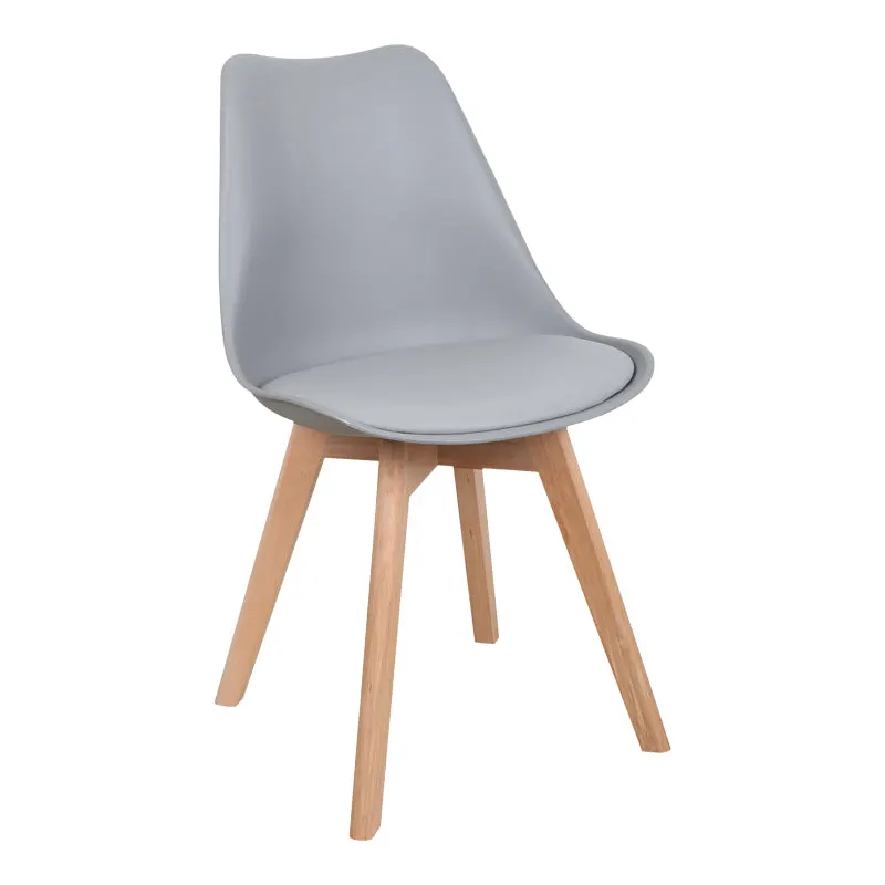 Scaun Gaston, Gri deschis Natural, 58x47x85 cm - Gri