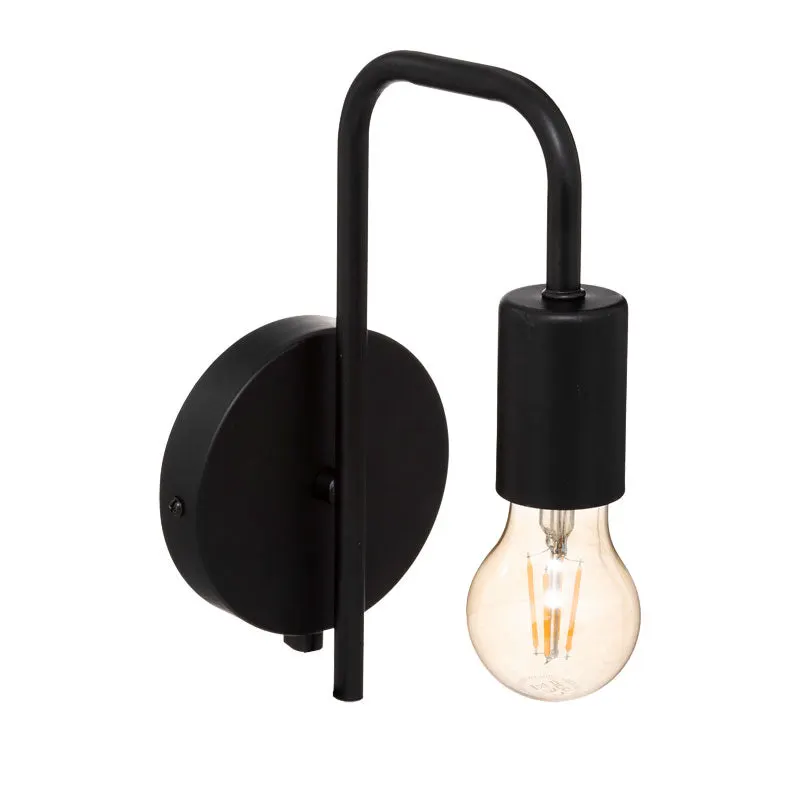 Lampa de perete Zhola, negru, 17x12x25 cm - Negru