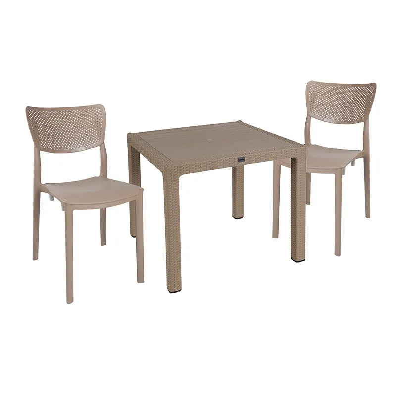 Set de masa Explore-Ignite 3 piese, Crem, 90x90x74 cm - Bej