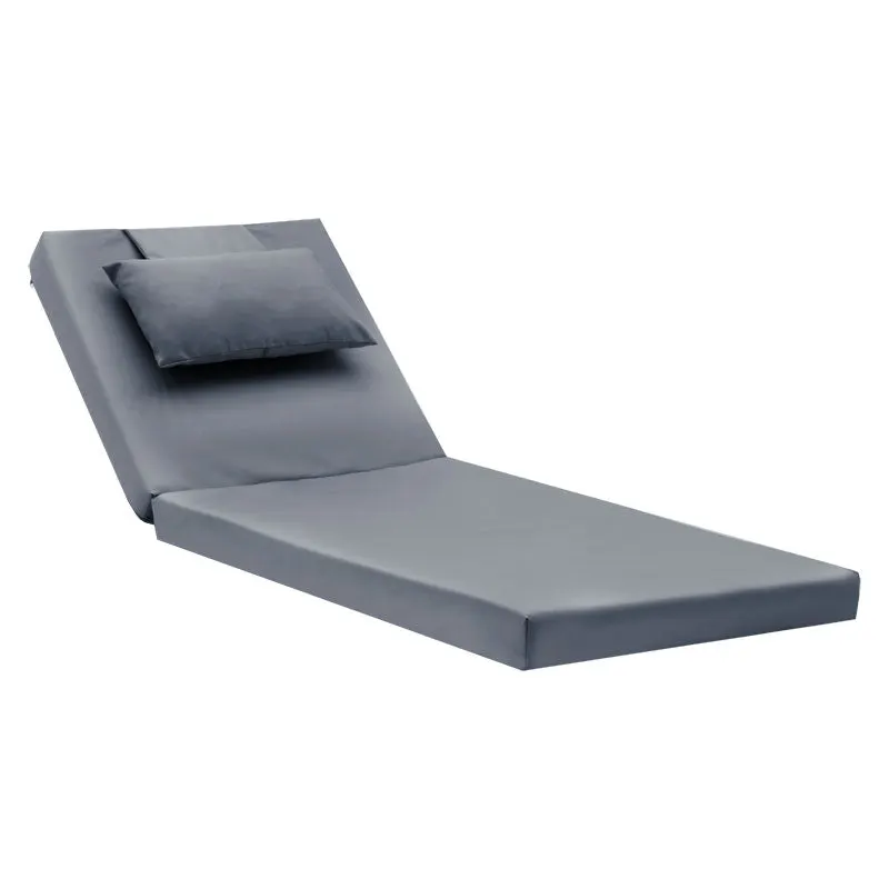 Sezlong Sezlong Sunset stofa, Gri, 65x185x10 cm - Gri
