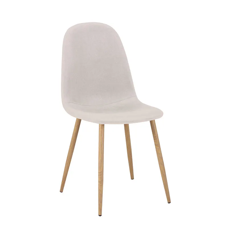 Scaun de sufragerie Bella din stofa gri, deschis Natural, 43x52x89 cm - Gri